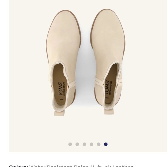 Toms Shoes - Toms Cream Ankle Booties Suede Slip-On